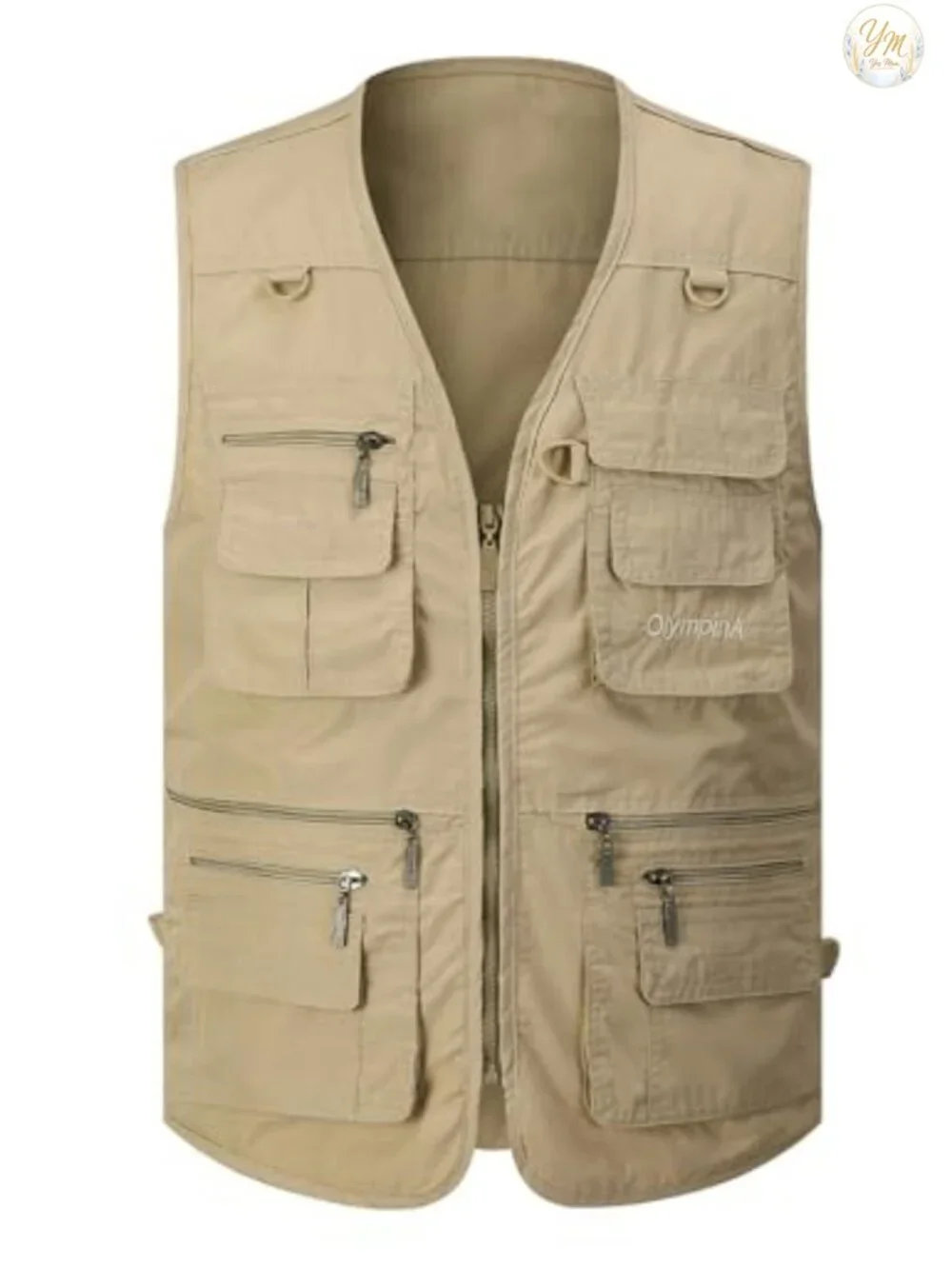 Men's Fishing Utility Safari Vest with 16 Pockets Lightweight Quick Dry